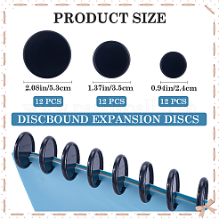 36 шт. 3 стиля пластиковые свободные листы кольца круглые диски для папок&nbsp;DIY-CP0010-96B