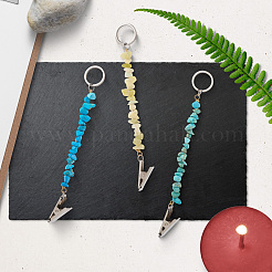 6 шт. брелок из натуральных и синтетических драгоценных камней&nbsp;KEYC-GF00003