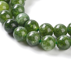 Billes de jade naturelles de teint en malaisades teintes&nbsp;X-G-G021-02A-13