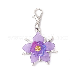 Подвесные украшения из сплава и акрила&nbsp;HJEW-JM04593