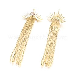 Ottone micro spianare pendenti zirconi&nbsp;ZIRC-G166-22G