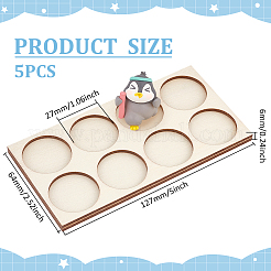 Прямоугольные деревянные подставки для витрин с 8 отверстием&nbsp;ODIS-WH0025-148A