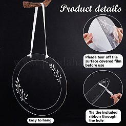 2 шт. акриловые прозрачные большие подвески&nbsp;TACR-GA0001-14E