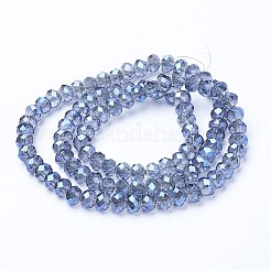 Chapelets de perles en verre transparent électrolytique&nbsp;EGLA-A034-T8mm-Y04