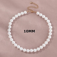 Collane di perle rotonde in imitazione di plastica per le donne&nbsp;WGF0340-05