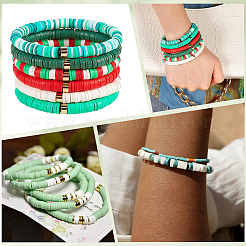 4000шт 8 цвета бусины из полимерной глины ручной работы&nbsp;CLAY-PA0001-16