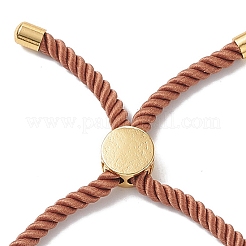 Bracelets coulissants en corde milan torsadée à moitié finis&nbsp;FIND-G032-01G-21