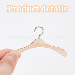 12 cintre en bois pour vêtements de poupée&nbsp;AJEW-GO0001-22B