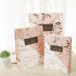 Sacs en papier kraft rectangle avec poignée&nbsp;DIY-I030-02A-03