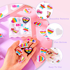 24 шт. 12 стиля радужных ПВХ-кабошонов&nbsp;FIND-TA0005-48