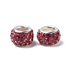 Горный хрусталь из полимерной глины европейские бусины с большим отверстием&nbsp;FPDL-R002-10