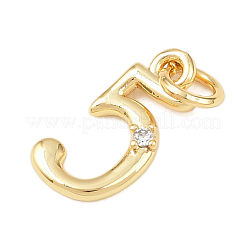 Breloques en laiton zircon cubique transparent&nbsp;KK-P339-27G-05
