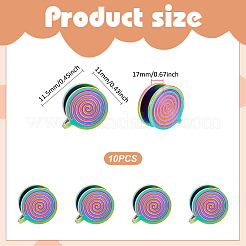 10 шт. серьги-манжеты Vortex из нержавеющей стали 304&nbsp;EJEW-UN0002-76MC