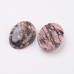 Cabochons à dos plat rhodonite naturel&nbsp;G-G741-13x18mm-12