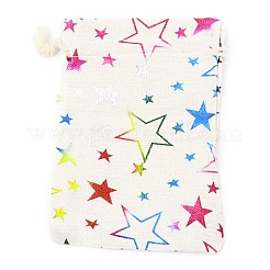Borsa in tessuto di cotone a tema natalizio&nbsp;X-ABAG-H104-B14