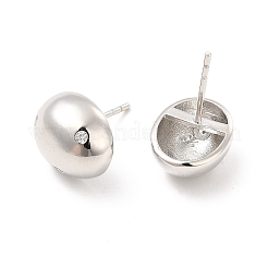 Овальные серьги-гвоздики с кубическим цирконием&nbsp;EJEW-P213-12P-01