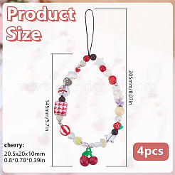 4 шт. украшения для мобильных аксессуаров из сплава и смолы&nbsp;HJEW-HY0001-21