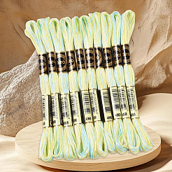 10 Strang 6-lagiges Polyester-Stickgarn&nbsp;OCOR-CY0004-38I