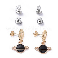 Set di orecchini a bottone in acciaio inossidabile&nbsp;EJEW-JE03343