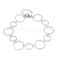 Gliederkettenarmbänder aus 304 Edelstahl für Damen&nbsp;BJEW-P373-03C-P