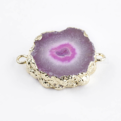 Соединители звеньев агата натурального друзы&nbsp;G-P356-02