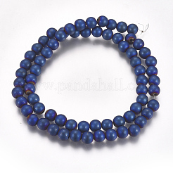 Нити магнитных синтетических гематитовых бусин с вакуумным покрытием pvd&nbsp;G-I276-02C-6mm