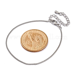 Регулируемая стойка покрытие латунь панцирные браслеты цепи для женщин&nbsp;BJEW-G735-18P