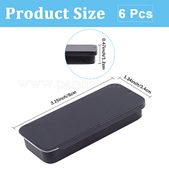 6 шт. жестяные коробки для хранения с крышками-слайдерами&nbsp;CON-CN0001-12A