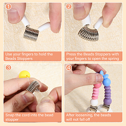 12 шт. мини-пружинные зажимы из нержавеющей стали для изготовления бисерных украшений&nbsp;TOOL-BC0002-50