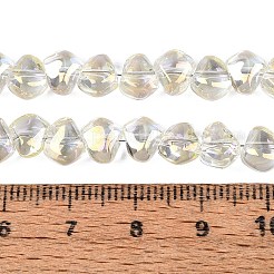 Electroplate transparentes abalorios de vidrio hebras&nbsp;EGLA-Q133-01A-12