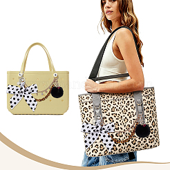 1 manico per borsa in acrilico con stampa leopardata&nbsp;DIY-GA0009-77