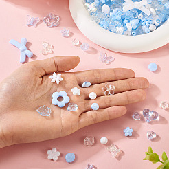 100 г прозрачных и непрозрачных акриловых бусин&nbsp;TACR-TA0001-57D