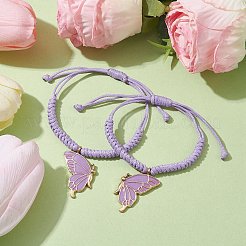 Браслеты с подвесками из сплава эмали&nbsp;BJEW-JB09966-01