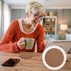 4 шт. 4-х цветные подставки из искусственной кожи&nbsp;AJEW-PH0012-14