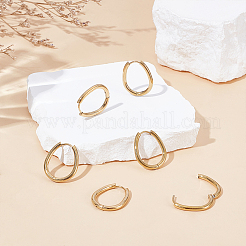 16 pièce de boucles d'oreilles créoles en acier inoxydable avec placage ionique (IP)&nbsp;EJEW-UN0003-16G
