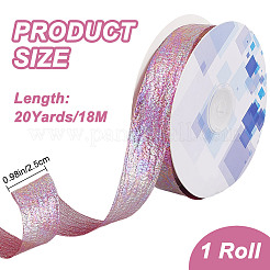 20 ярд переливающейся полиэстеровой гофрированной ленты для шитья&nbsp;OCOR-WH20007-14B