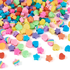 150pcs 2 Arten handgemachte Polymer-Ton-Perlen&nbsp;CLAY-TA0001-73