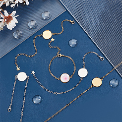 DIY Blanko-Set zum Herstellen eines Kuppelgliederarmbands&nbsp;DIY-NB0010-47B