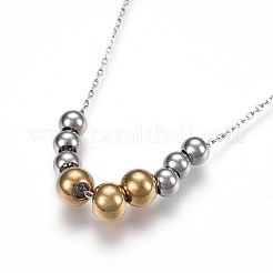 Set di gioielli con perline graduate in acciaio inossidabile 304&nbsp;SJEW-F188-01GP