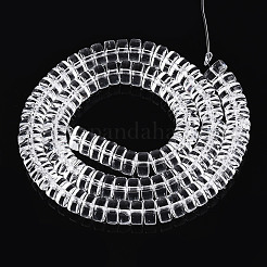 Прозрачные стеклянные бусины&nbsp;GLAA-N028-4x8mm-01