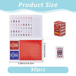 30 Stück Mini-Papierpoker&nbsp;AJEW-FH0006-32