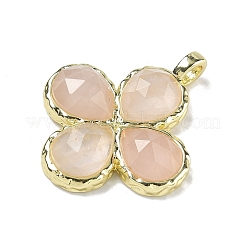 Pendentifs à facettes en quartz rose naturel&nbsp;G-A308-01G-13