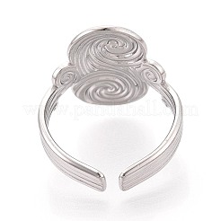 Регулируемые манжеты из нержавеющей стали 304 с открытыми кольцами для женщин&nbsp;RJEW-N052-24P