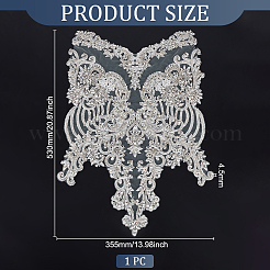 Кружево вышивка шитье аппликации из полиэстера&nbsp;DIY-WH0013-63