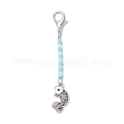 6 шт. подвеска в виде рыбы из цинкового сплава&nbsp;HJEW-JM03230