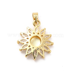 Pendentifs en laiton zircon cubique transparent&nbsp;X-KK-I695-022G