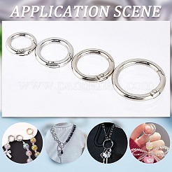 20шт 4 стиля сплава пружинные кольца ворот&nbsp;FIND-SP0001-50A