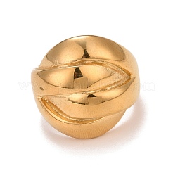Anillo de dedo grueso texturizado de acero inoxidable 304 con revestimiento iónico (IP) para hombres y mujeres&nbsp;RJEW-B040-03G