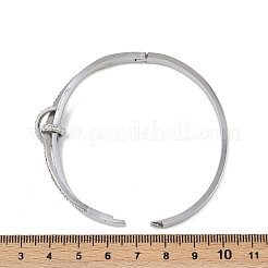 Браслеты из нержавеющей стали 201 со стразами для женщин&nbsp;LS-BJEW-B138-03P