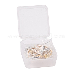 24 pieza de ganchos para pendientes de acero inoxidable 304 de 4 colores&nbsp;STAS-LS0001-05
